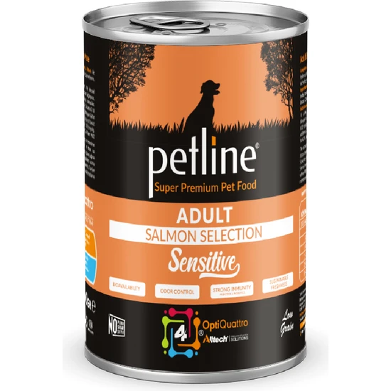 Petline Natural Adult Sensitive Somon Balıklı Pate Yetişkin Köpek Konservesi 400 gr X6 Adet