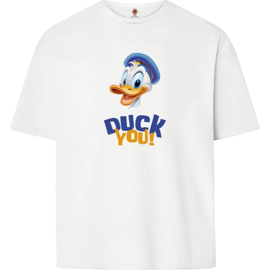 Book OrBook Duckyou Oversize Çift Iplik Dokumalı %100 Pamuk Premium T-Shirt