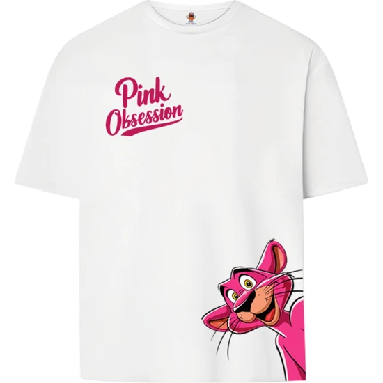 Book OrBook Pink Obsession Oversize Çift Iplik Dokumalı %100 Pamuk Premium T-Shirt