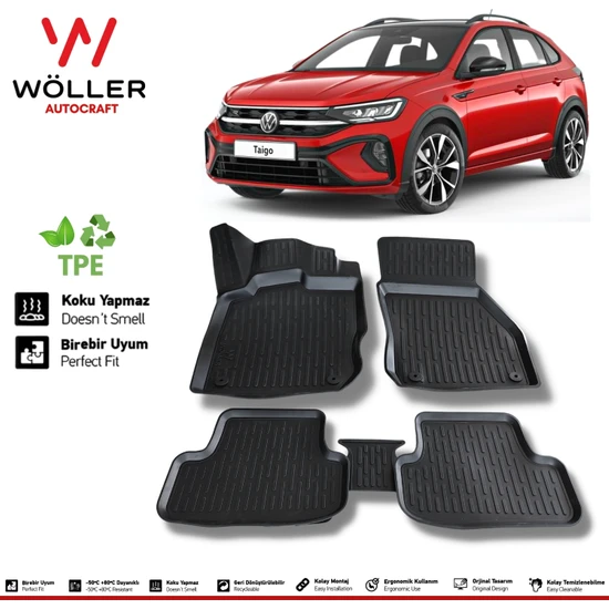 Wöller Vw Taigo Paspas 2022 Sonrası 3D Havuzlu Wöller Paspas