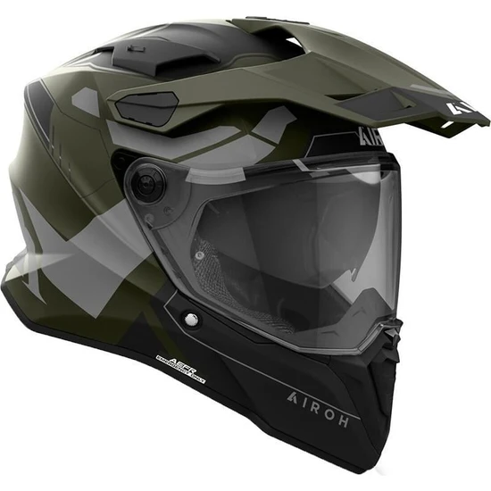 Aıroh Commander 2 Reveal Mılıtary Green Kask