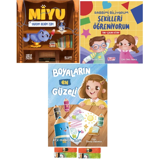 Yardım Benim İşim - Miyu - Rabbimi Biliyorum Şekilleri Öğreniyorum 3'lü Set + Ayraç