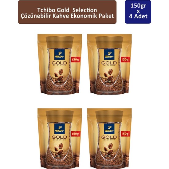 Tchibo Gold Çözünebilir Granül Kahve Paket 150 gr x 4 Ekonomik Set