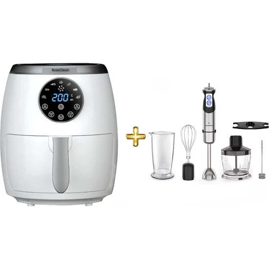 Rossclean Cook Active Fritöz + Multi Pro Blender Seti 2 Li Set