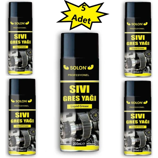 Profesyonel Sıvı Gres Yağı 200 Ml. 5 Adet