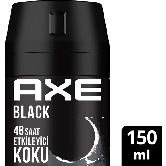 Axe Erkek Sprey Deodorant Black 48 Saat Etkileyici Koku 150 ml