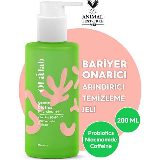 Olalab Arındırıcı, Bariyer, Onarıcı, Probiyotik İçerikli Makyaj ve Yüz Temizleme Jeli 200 ml