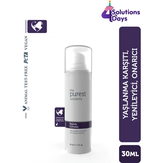 The Purest Solutions Cilt Yenileyici ve , Onarıcı Peptit Cilt Bakım Serumu 30 Ml (Peptide Complex)