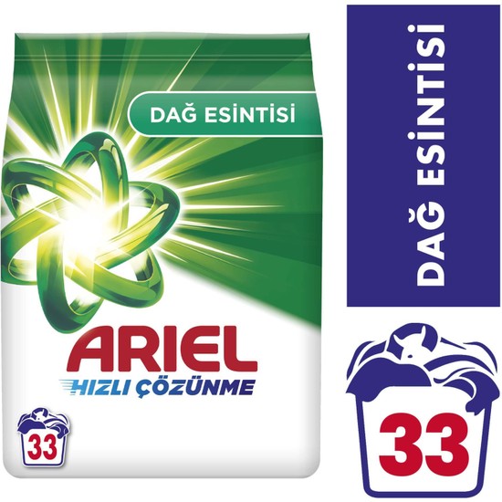 Ariel Dağ Esintisi 5 kg Hızlı Çözünme Toz Çamaşır Deterjanı