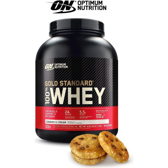Optimum Nutrition Optimum Kurabiye Aromalı Gold Standard Whey Protein Tozu 2273 gr