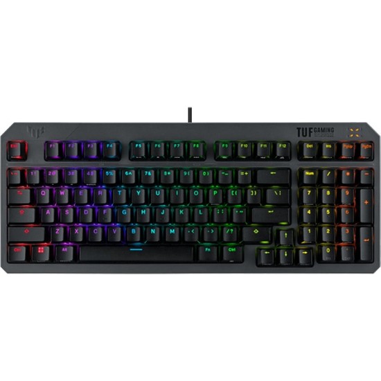 ASUS TUF GAMING K3 RED SWITCH/ABS/TR GEN II KOMPAKT 97 TÜRKÇE TUŞ DİZİLİMİ, OPTİK-MEKANİK RGB ANAHTARLAR, SES AZALTICI KÖPÜK, IP57 SU GEÇİRMEZLİK, ÇIKARILABİLİR ÜST PLAKA VE AURA SYNC