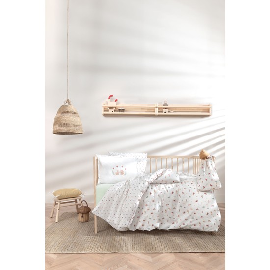 Yataş Mini Maples Bebek Organik Ranforce Nevresim Takımı - Ekru