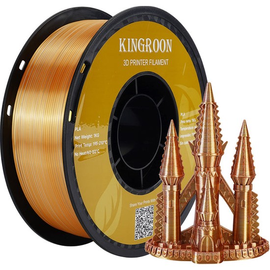 Kingroon Silk PLA Üç Renk Filament 1.75 mm 1 kg