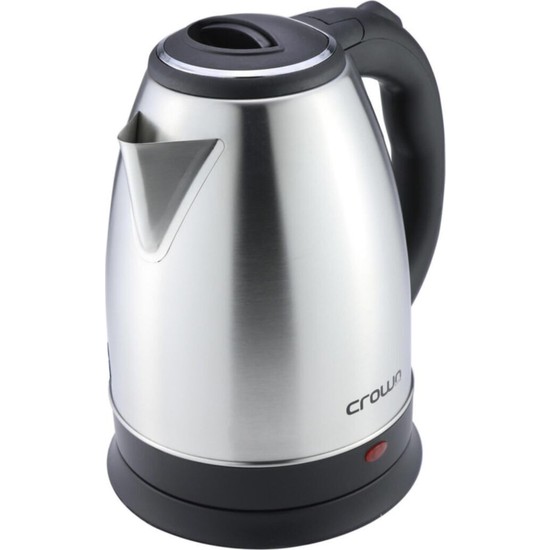 Belirtilmemiş Crown Çelik Su Isıtıcı Kettle 1500W 1 - 2 lt Paslanmaz Çelik Gri Otomatik Kapanma Özelliği
