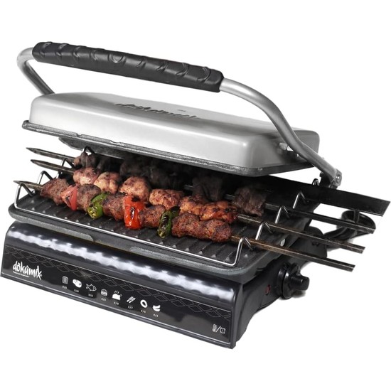 DÖKÜMİX Ultra Plus Organik Demir Döküm Tost Makinesi 1000 W Gri Renkli Fırçalı Yağdanlık Özellikli