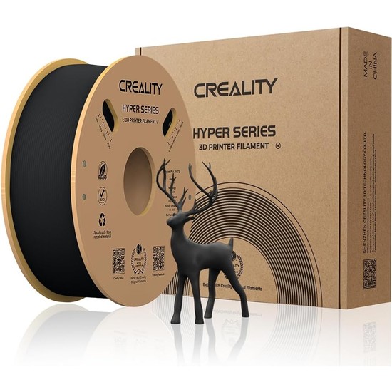 Creality  Creality Hyper Pla Siyah Filament 1.75MM 1kg