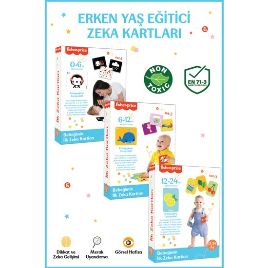 Fisher-Price Diytoy Zeka Kartları 3'lü Set
