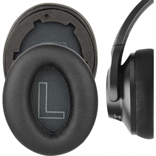 Mrs Toys Anker Soundcore Life Q20/Q20 BT/Q20+ Kulaklıklar Için Yedek Kulak Pedleri,protein Deri ve Yüksek Yoğunluklu Köpük Profesyonel Kulaklık Kulak Yastığı Pedi Süngeri-Siyah