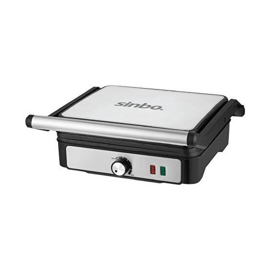 Sinbo SSM-2590 2000 W Güçlü Metal Tost Makinesi Izgara Özelliği ile Gri Renk
