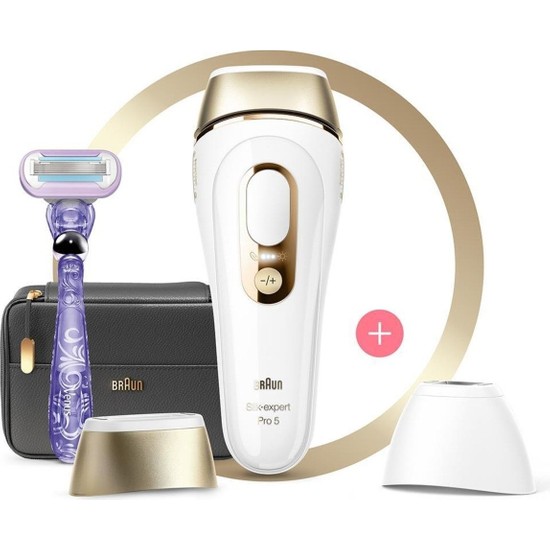 Braun Silk Expert Pro 5 PL5147 400.000 Atımlı 2 Başlıklı Vücut Epilatörü Beyaz Renkli Tasarım Çanta ile