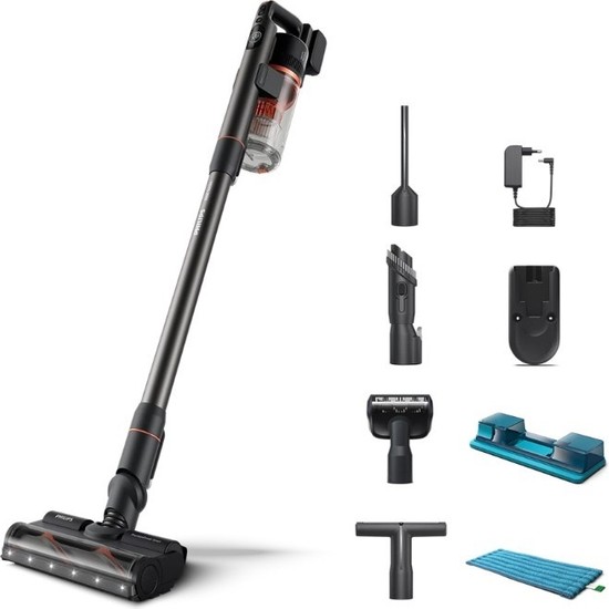Philips 7000 Serisi Aqua XC7055/01 Şarjlı Dikey Süpürge 0,6 L Toz Hacmi ve Turbo Başlık Özelliği