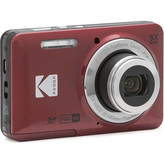 Kodak Friendly Zoom FZ55/5X 16,1 MP Kırmızı Dijital Fotoğraf Makinesi 5x Optik Zoom ile