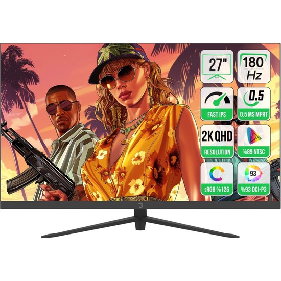 Gamepower 27" Sonic T80 Flat Fast IPS 180HZ 0.5ms Qhd 2k Gaming Monitör (Sıfır Ölü Piksel Garantili)