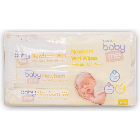 Baby Me Yenidoğan Islak Mendil 3X40 Adet