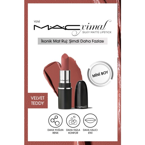 MACximal Mini Mac Silky Matte Lipstick - Velvet Teddy 1.8g