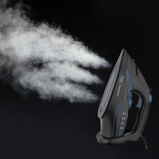 Fakir Buharlı Ütü 2800 Watt Seramik Tabanlı Damlama Önleyici Mavi Renkli Model