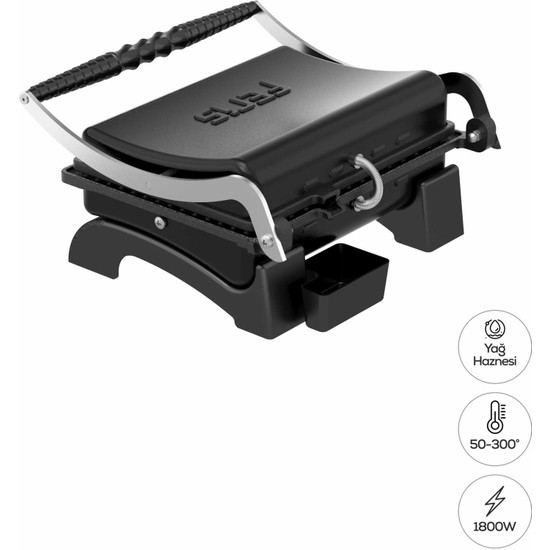 Feris Döküm Tost Makinesi Siyah