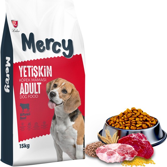Mercy Biftekli Yetişkin Köpek Maması 15 kg Tüm Irklar İçin Ekonomik Beslenme