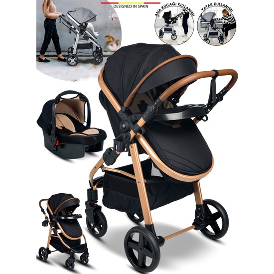 950 Tayla 6 In 1 Mama Tablalı Çift Yönlü Travel Sistem Bebek Arabası