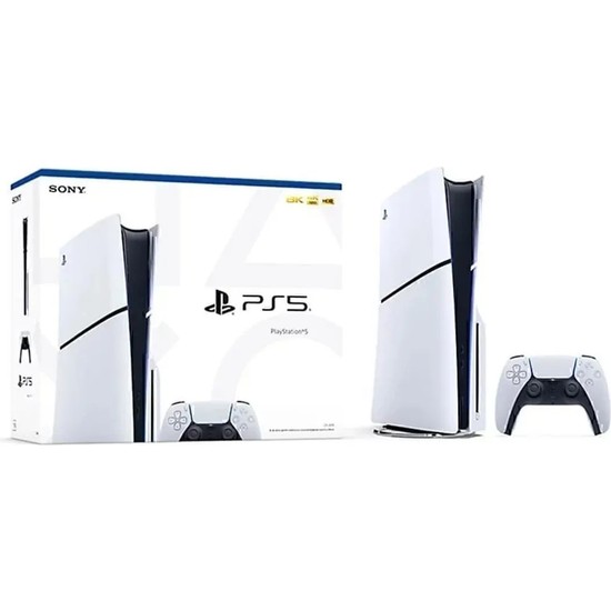 SONY Playstation 5 Slim CD Oyun Konsolu 1 TB Beyaz Renkli HDMI Çıkışlı ve Bluetooth Destekli