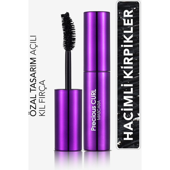 Flormar Precious Curl Kıvırıcı ve Dolgunlaştırıcı Oval Fırçalı Maskara (LF71 Siyah) Hacim Verici Etki
