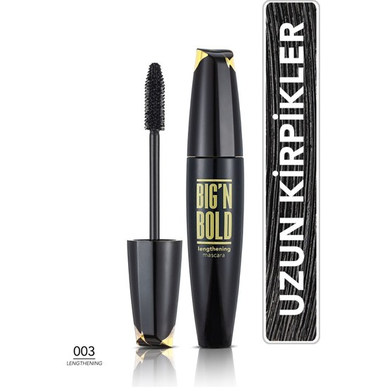 Flormar-Hacimli ve Uzun Görünüm Etkili Big N Bold Maskara (003 Siyah) 8682536040426