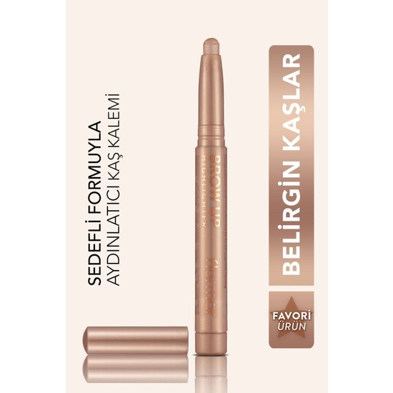 Flormar Uçuk Kahverengi Kremsi Dokulu Brow Up Highlighter Pencil Aydınlatıcı Kalem 000 Champagne 8690604622269