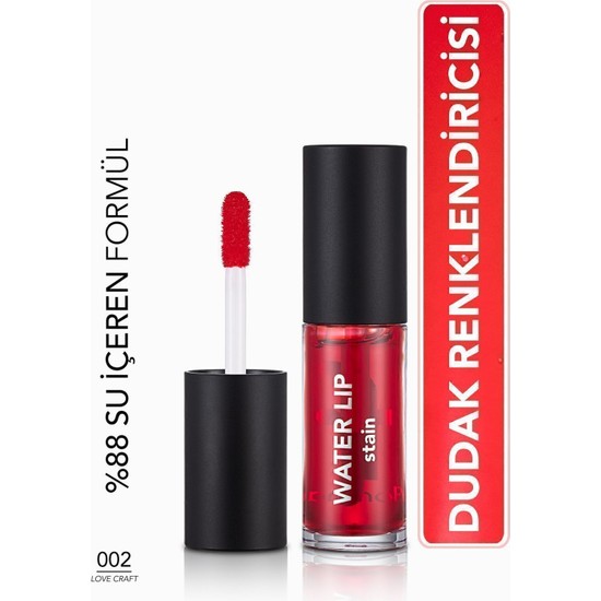 Water Lip Stain Yoğun Renk Veren Uzun Süre Kalıcı Mat Dudak Tint'i (002 Love Craft) 8682536042178