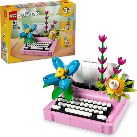 LEGO ® Creator 3’ü 1 Arada Çiçekli Daktilo 31169 - 8 Yaş ve Üzeri Çocuklar için Yaratıcı Oyuncak Yapım Seti (363 Parça)
