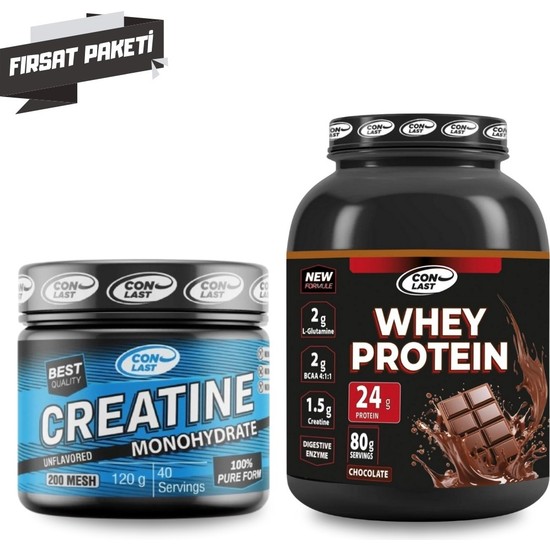 Whey Protein 2000 gr Çikolatalı - Creatine 120 gr