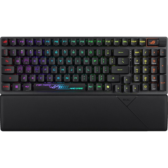 ASUS ROG STRIX SCOPE II 96 WL/RX RED/ABS/TR WIRELESS OYUN KLAVYESİ: ÜÇ MODLU BAĞLANTI, ROG RX OPTİK ANAHTARLAR, PBT TUŞ KAPAKLARI, SİLİKON YALITIM, EK ROG TUŞLARI, BİLEK DESTEĞİ TÜRKÇE