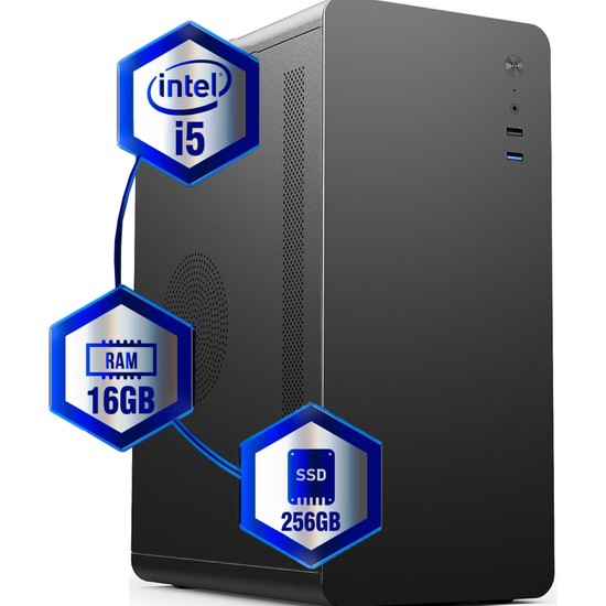 İzoly E-Vix Plain I5-4400 16GB 256GB SSD Masaüstü Ofis Bilgisayarı