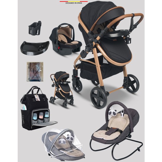 Baby Home 9 In 1 Yeni Doğan Full Set 950 Travel Sistem Bebek Arabası 330 Sallanır Ana Kucağı
