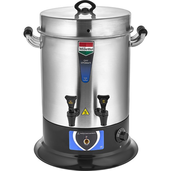 Miletto 120 Bardak Profesyonel Sanayi Tipi Paslanmaz Çelik Çay Makinesi 12 Lt - MR23