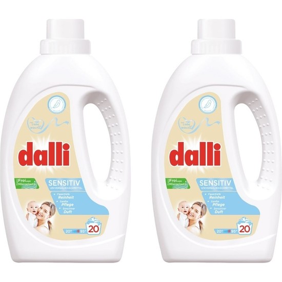 Dalli Hassas Ciltler İçin Sıvı Çamaşır Deterjanı 1,1 Lt 20 Yıkama 2'li Set