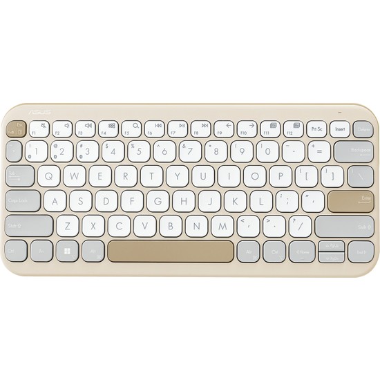 ASUS Marshmallow KW100 Bej Kablosuz Türkçe Mac Uyumlu Klavye