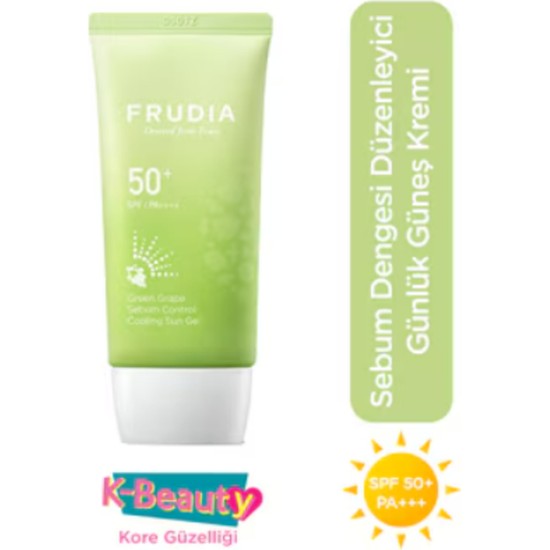 Frudia Green Grape Sebum Gözenek Kontrol Güneş Kremi SPF50 50gr