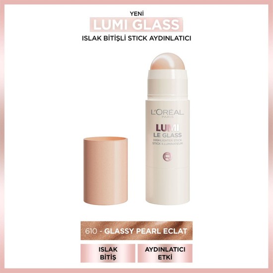 L'Oréal Paris Lumi Glass Islak Bitişli Stick Aydınlatıcı - 610 Glassy Pearl Eclat