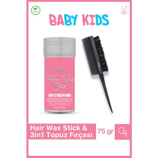 Glam & Glamorous 75 gr Baby Stick Wax Şekillendirici Hacim Verici Tüm Saçlar İçin