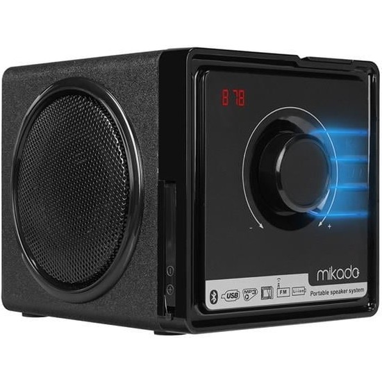 Mikado BT-236 3W+3W Siyah Sd+Mmc+Fm Destekli Bluetooth Müzik Kutusu